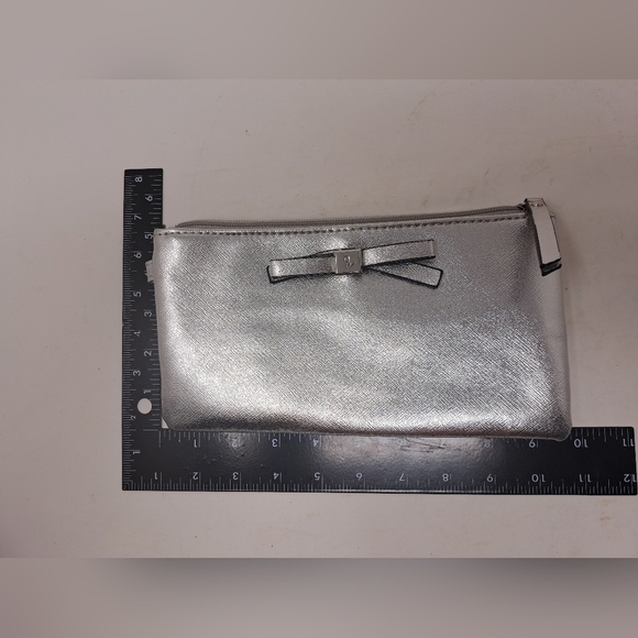 Nine West  Women's Wristlet Silver Shiny Bowtie - Picture 4 of 10